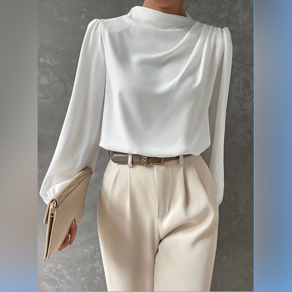 Express Classic White Blouse - Picture 2 of 6